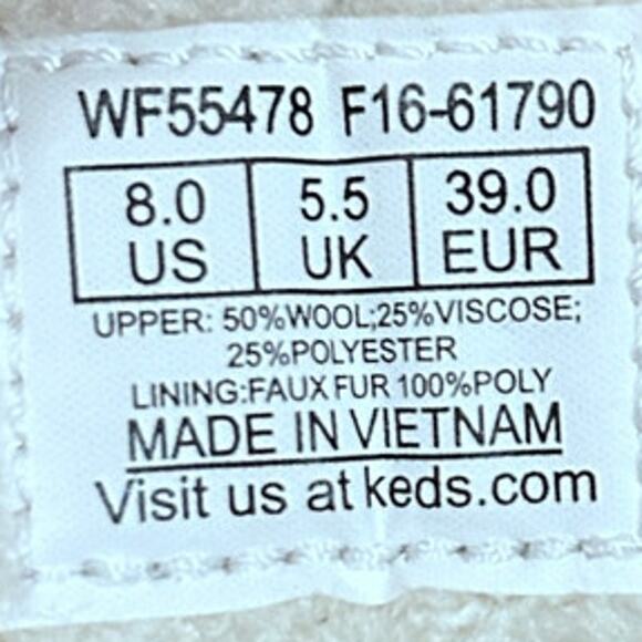 Keds - Juliet High Top - Winter Boots - Gray - Women's - 8 - WF55478 - Picture 9 of 9